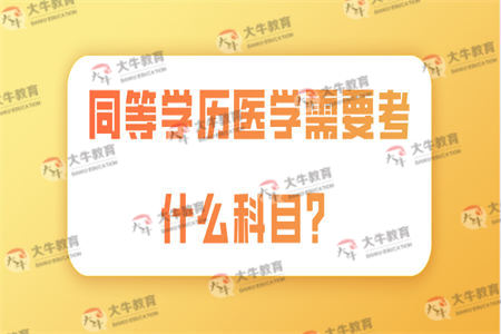 同等学历医学需要考什么科目？