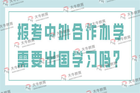 报考中外合作办学需要出国学习吗？